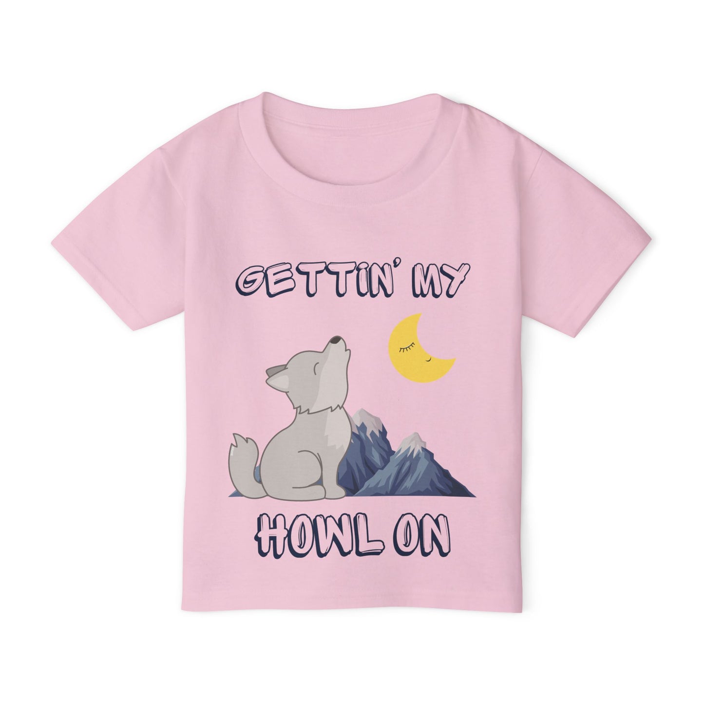 "Gettin' My Howl On" Toddler T-Shirt (Sz 2-6) - Pink