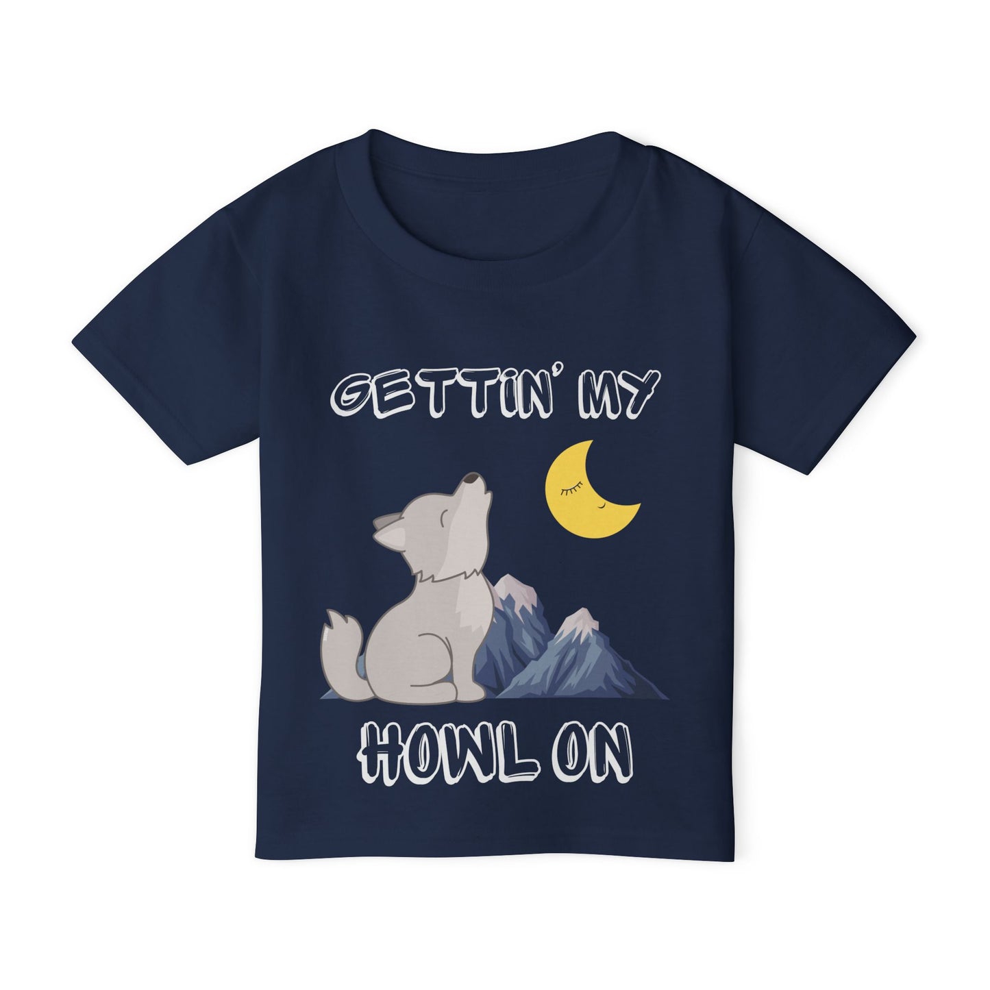"Gettin' My Howl On" Toddler T-Shirt (Sz 2-6) - Navy