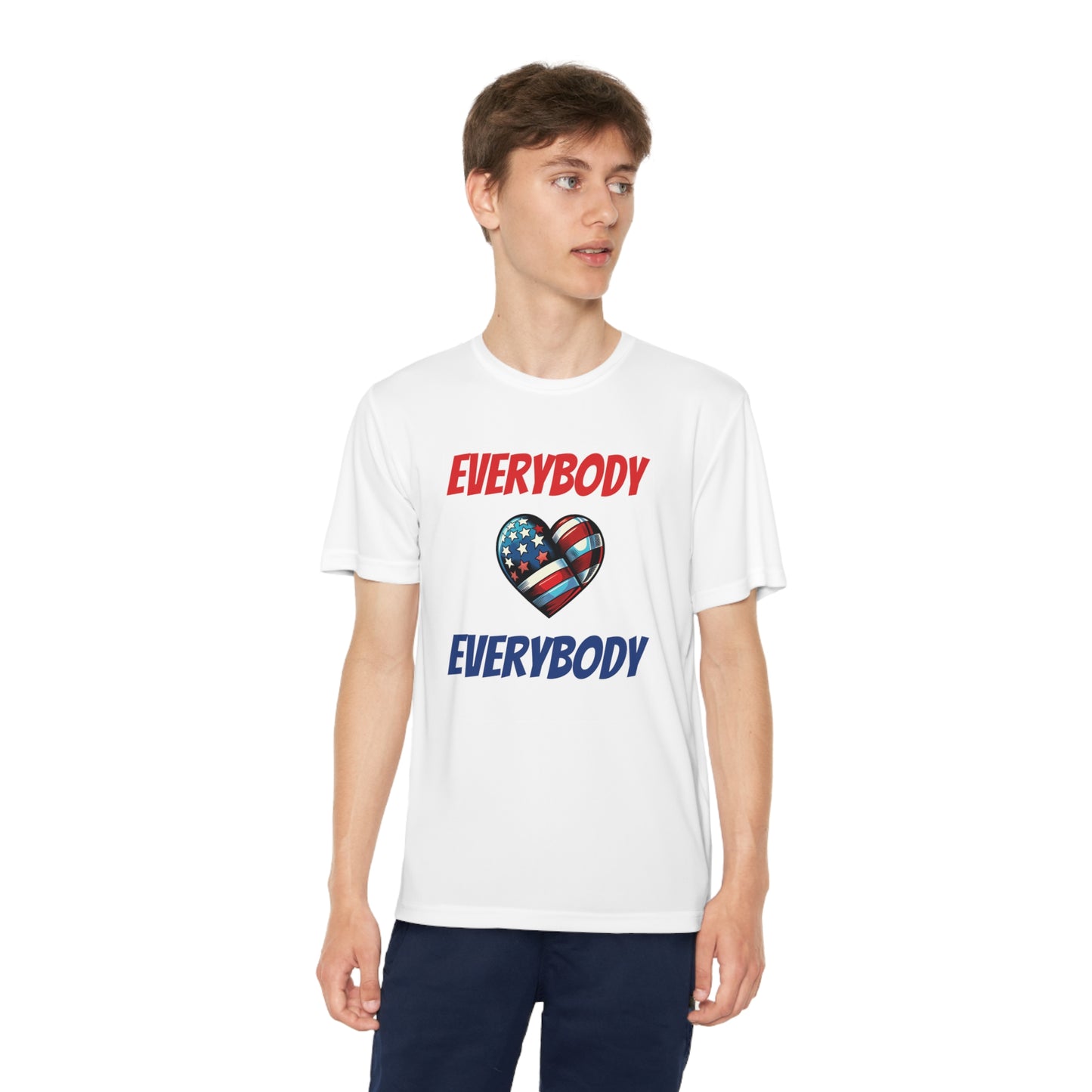 "Everybody Love Everybody" - Kid's Unisex Athletic Moisture Wicking Tee