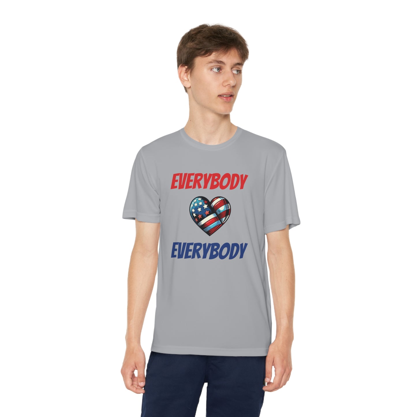 "Everybody Love Everybody" - Kid's Unisex Athletic Moisture Wicking Tee