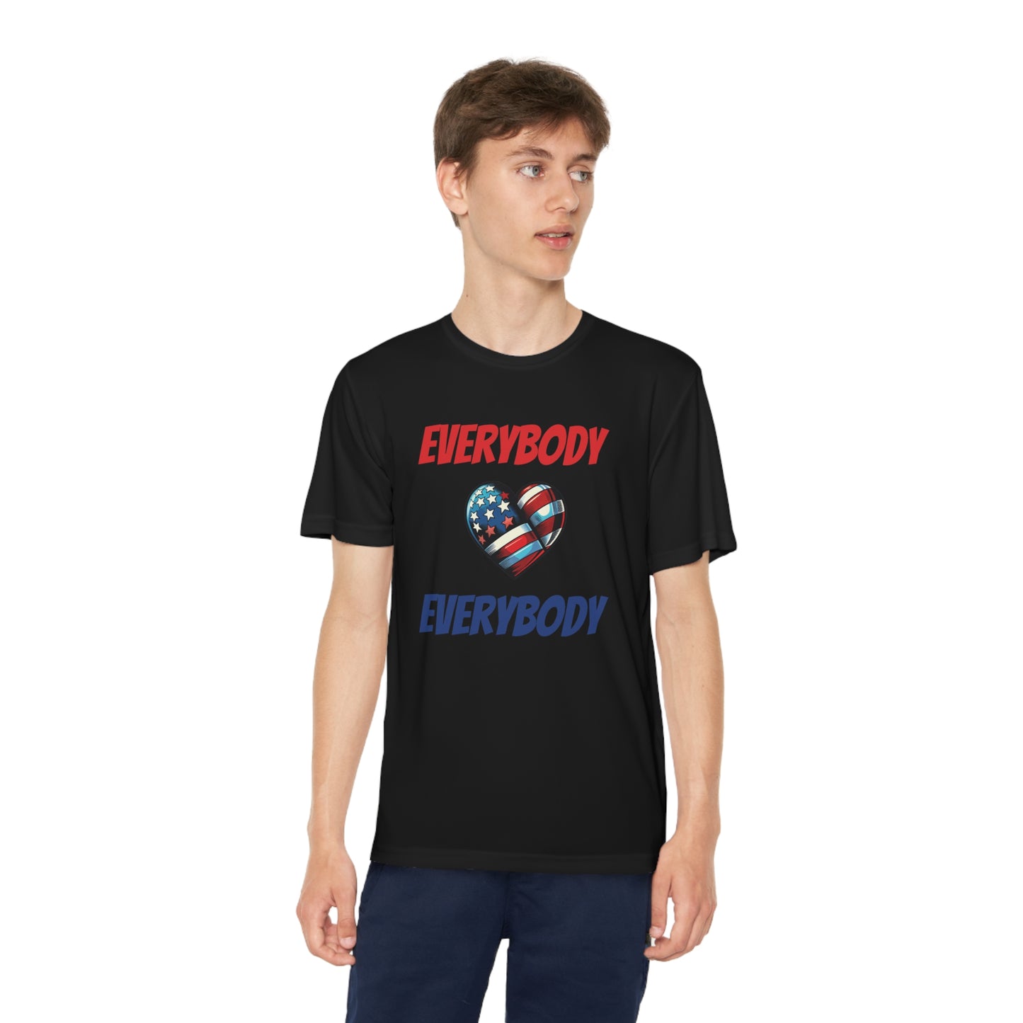 "Everybody Love Everybody" - Kid's Unisex Athletic Moisture Wicking Tee