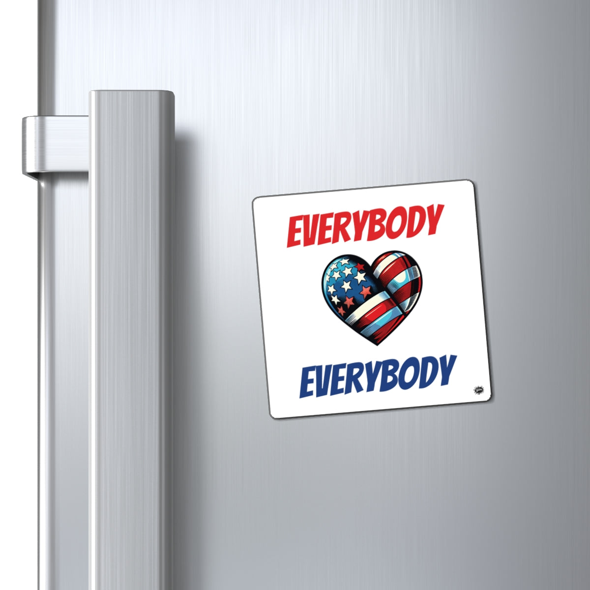 "Everybody Love Everybody" Magnet - American Flag Heart Emoji