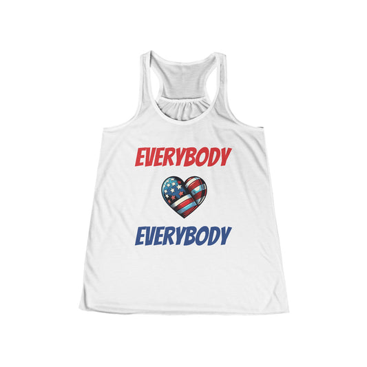 "Everybody Love Everybody" - Women's Flowy Racerback Tank