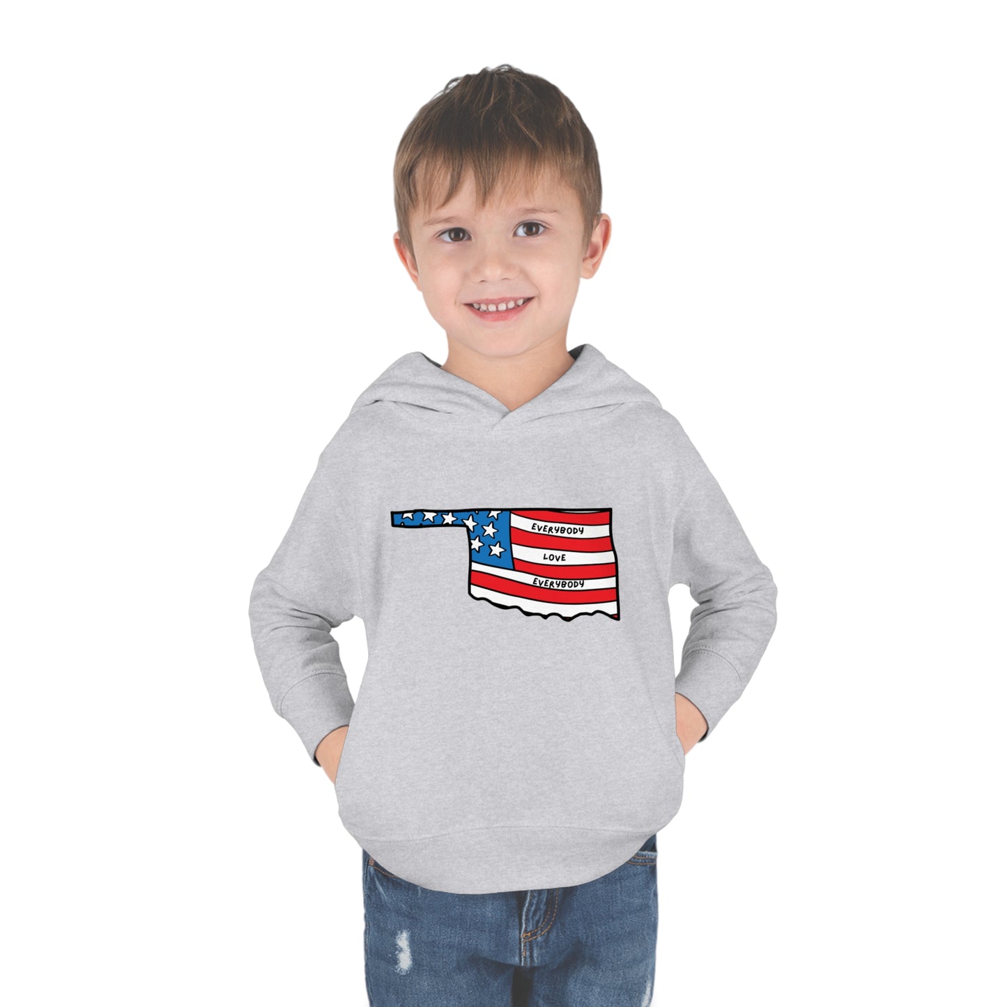 "Everybody Love Everybody" Oklahoma Edition - Toddler Pullover Fleece Hoodie