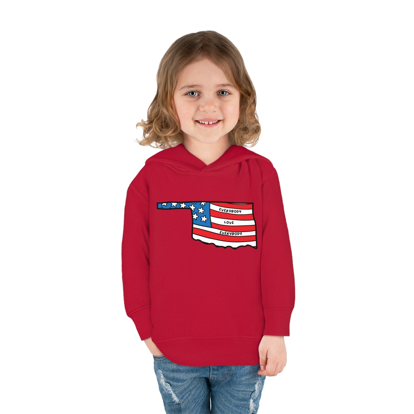 "Everybody Love Everybody" Oklahoma Edition - Toddler Pullover Fleece Hoodie