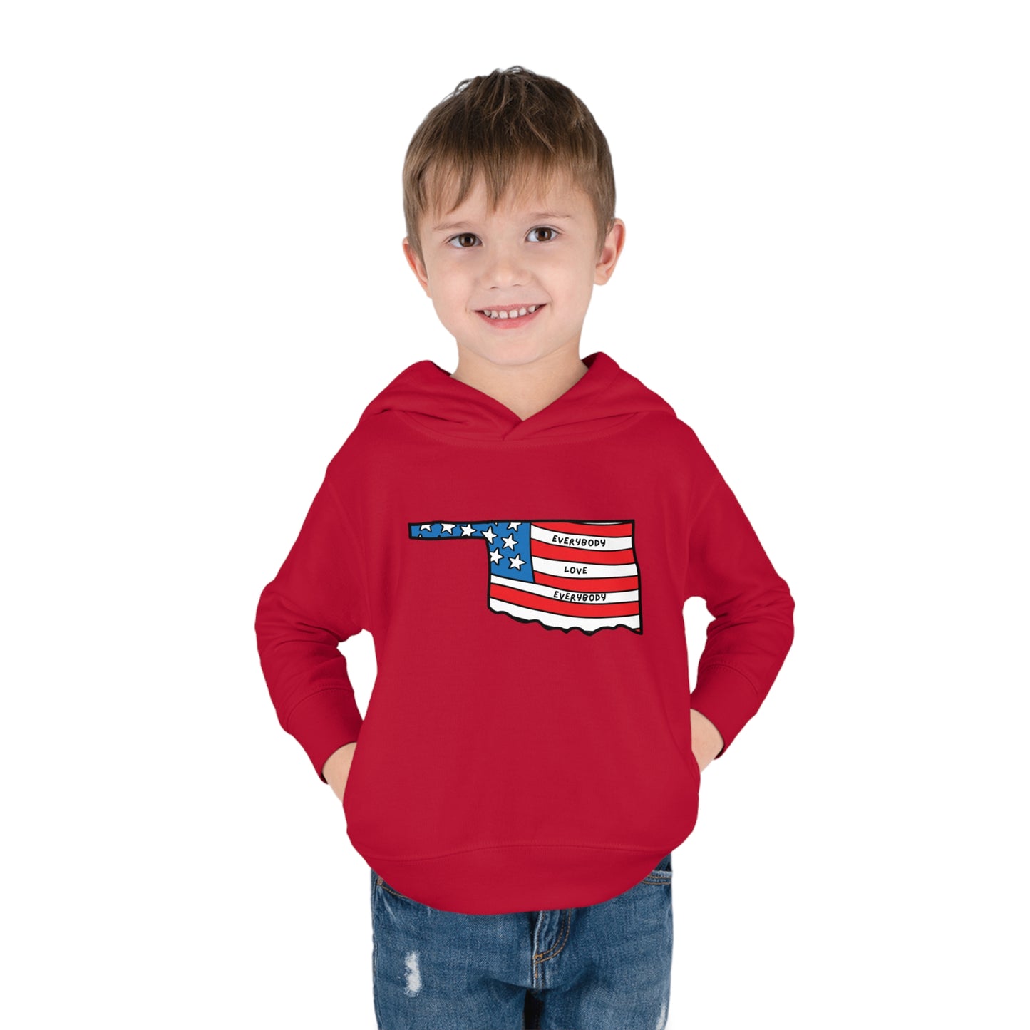 "Everybody Love Everybody" Oklahoma Edition - Toddler Pullover Fleece Hoodie